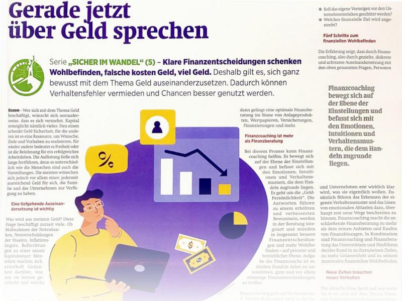 Gerade jetzt über Geld sprechen