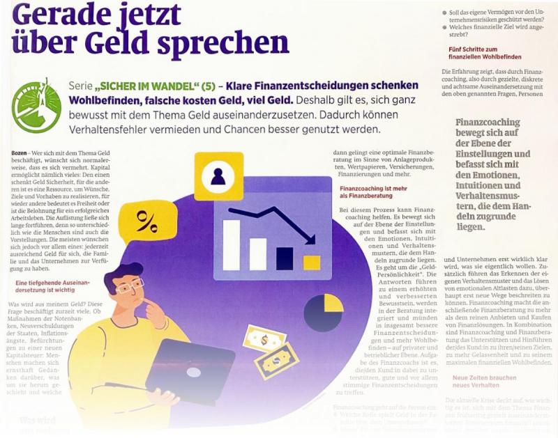 Gerade jetzt über Geld sprechen